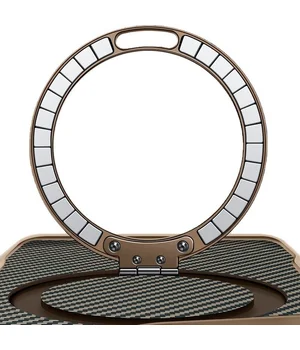 TPU+PC чохол Metal Buttons with MagSafe Carbon Ring для iPhone 17 Pro Max (6.9") Золотий