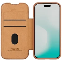 Кожаный чехол-книжка Nillkin Qin Pro Camshield для Apple iPhone 17 Pro Max (6.9") Brown