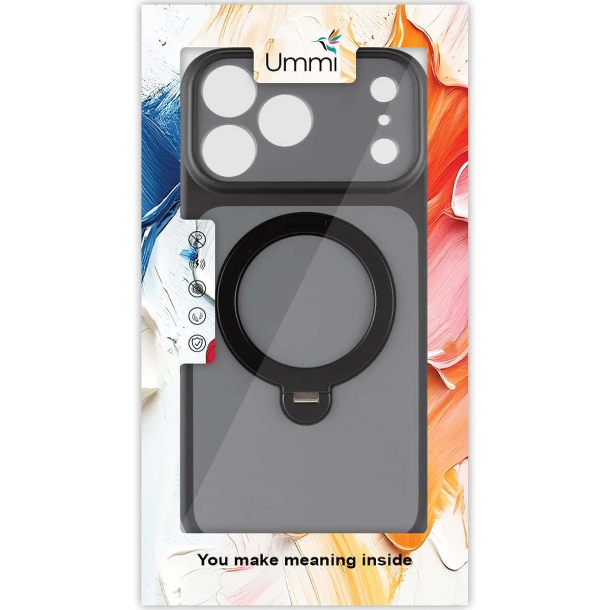 Чехол Ummi Full Camera with Magnetic Fit HQ Ring для Apple iPhone 18 Pro Max / 17 Pro Max (6.9") Black