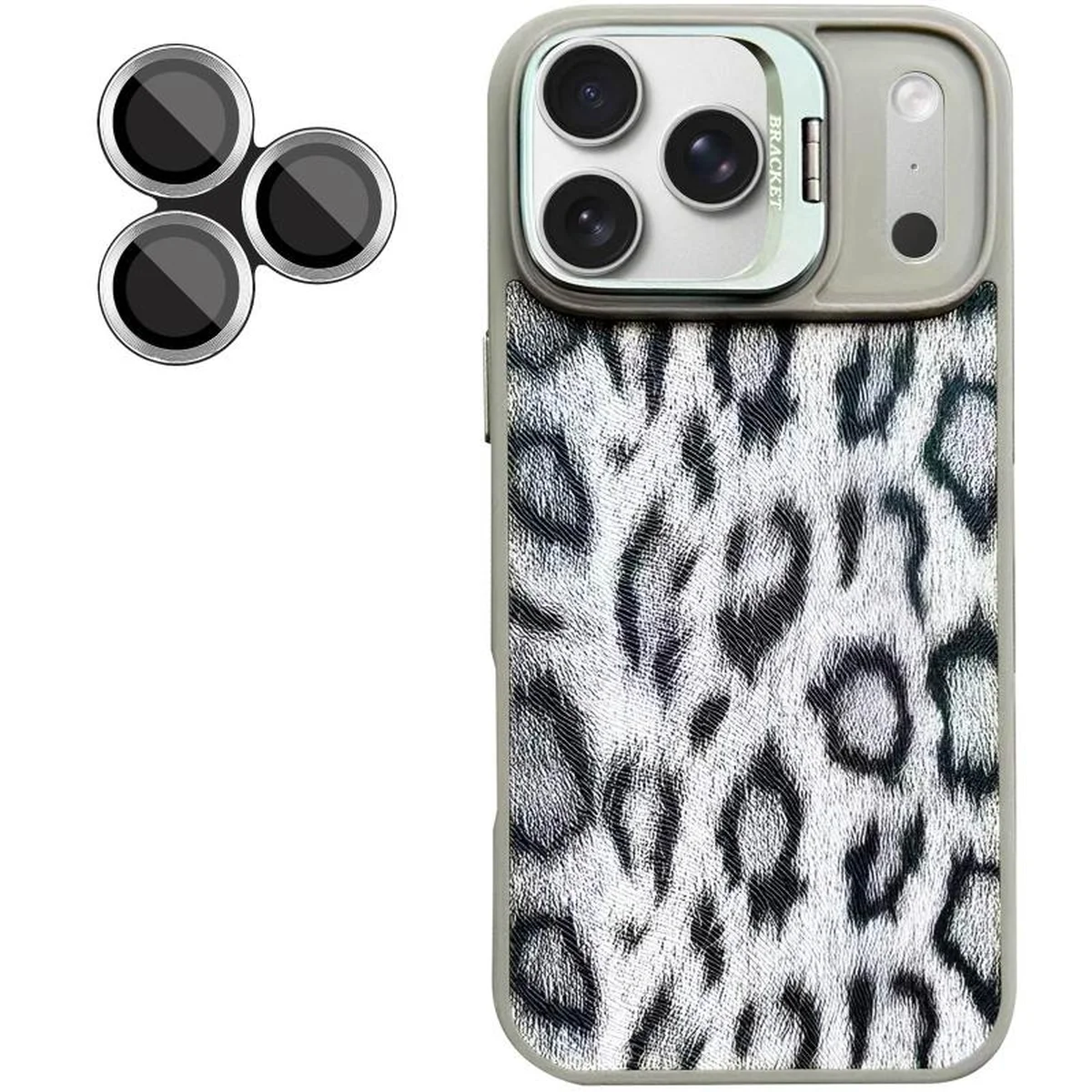 Чохол TPU+PC Wild Leopard with MagSafe and Lens для Apple iPhone 17 Pro Max (6.9") Grey