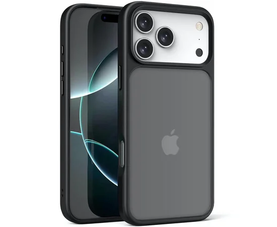 TPU+PC чехол Metal Buttons для Apple iPhone 17 Pro Max (6.9") Черный / Black