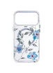 TPU+PC чехол Clear Garden with MagSafe для Apple iPhone 17 Pro Max (6.9") Blue Blossom