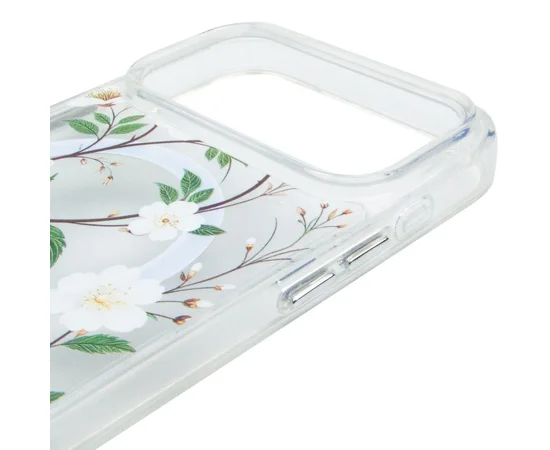 TPU+PC чехол Clear Garden with MagSafe для Apple iPhone 17 Pro Max (6.9") White Gardenia