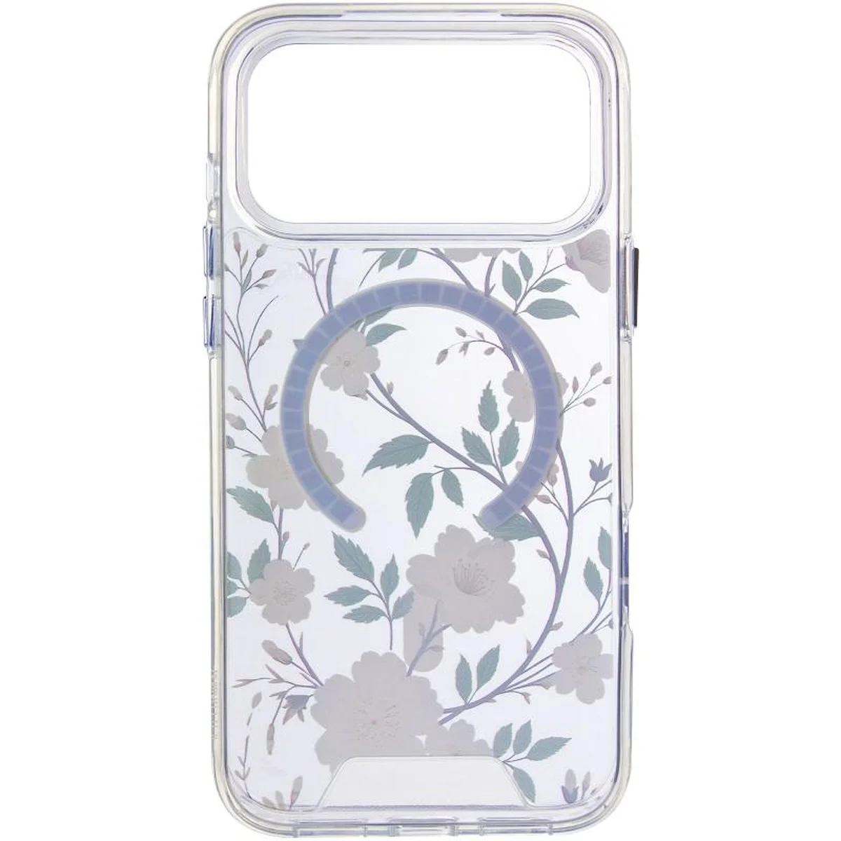 TPU+PC чехол Clear Garden with MagSafe для Apple iPhone 17 Pro Max (6.9") White Gardenia