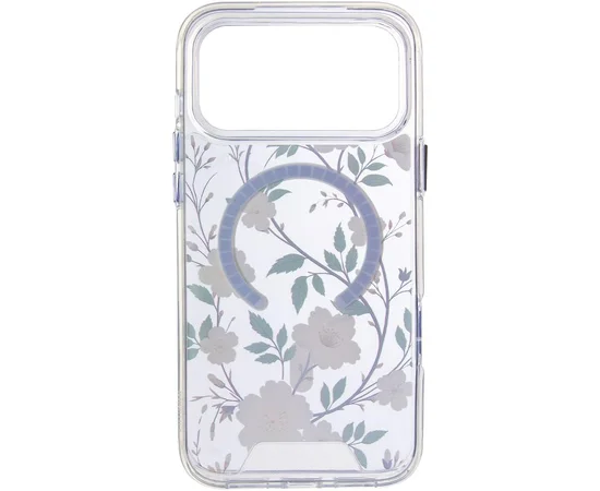 TPU+PC чехол Clear Garden with MagSafe для Apple iPhone 17 Pro Max (6.9") White Gardenia