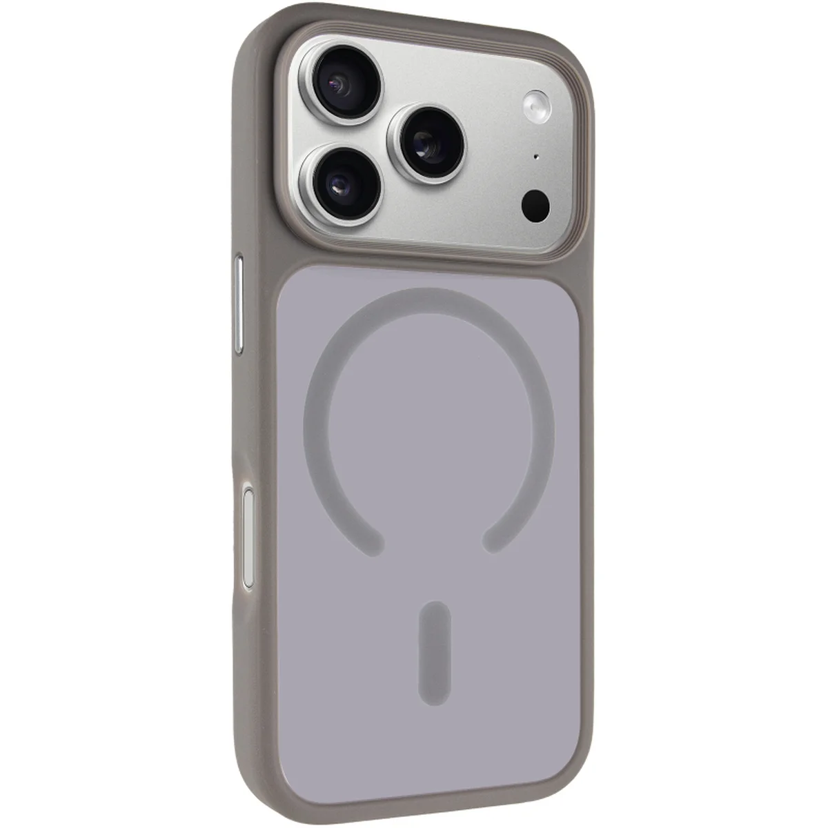 TPU+PC чехол Metal Buttons with Magnetic Fit для Apple iPhone 18 Pro Max / 17 Pro Max (6.9") Серый / Grey