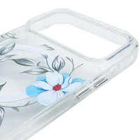 TPU+PC чехол Clear Garden with MagSafe для Apple iPhone 17 Pro Max (6.9") Blue Blossom