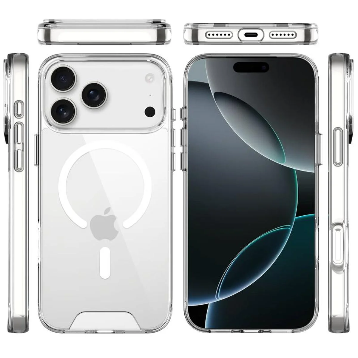 Чехол TPU Space Case with MagSafe для Apple iPhone 17 Pro Max (6.9") Прозрачный
