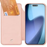 Чехол-книжка Dux Ducis с карманом для визиток для Apple iPhone 17 Pro Max (6.9") Rose Gold