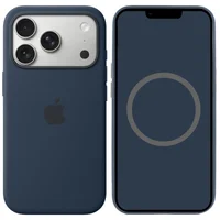 Чехол Silicone case (AAA) with Magsafe and Animation для Apple iPhone 17 Pro Max (6.9") Midnight