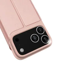Чехол-книжка Dux Ducis с карманом для визиток для Apple iPhone 17 Pro Max (6.9") Rose Gold