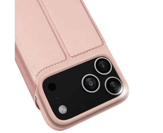 Чохол-книжка Dux Ducis з кишенею для візиток для Apple iPhone 17 Pro Max (6.9") Rose Gold