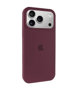 Чехол Silicone Case Full Protective (AA) для Apple iPhone 17 Pro Max (6.9") Бордовый / Plum