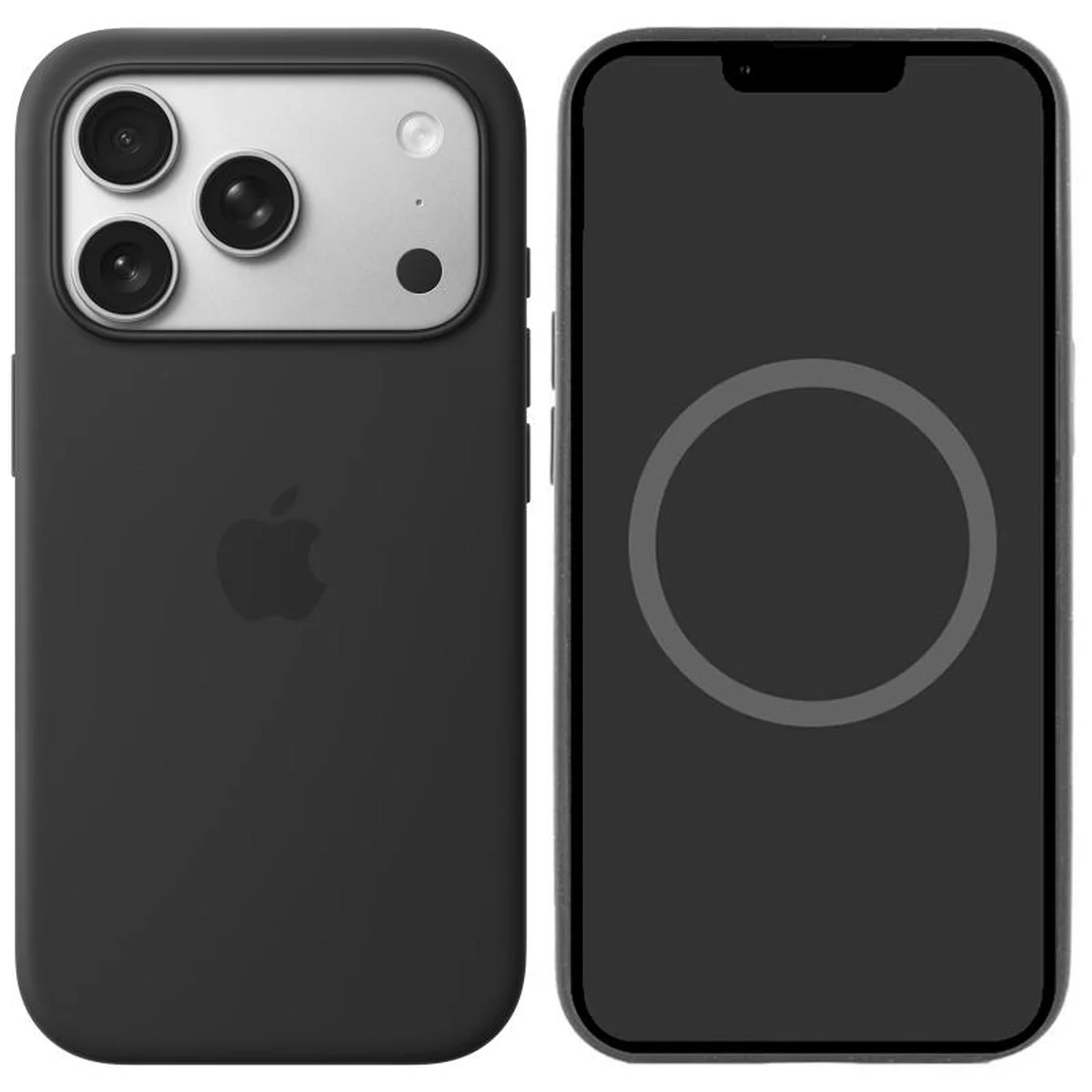 Чехол Silicone case (AAA) with Magsafe and Animation для Apple iPhone 17 Pro Max (6.9") Black
