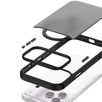 TPU+PC чохол Metal Buttons with MagSafe Colorful для Apple iPhone 17 Pro Max (6.9") Чорний / Black