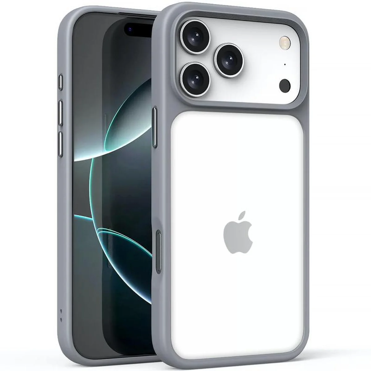 TPU+PC чехол Metal Buttons для Apple iPhone 17 Pro Max (6.9") Серый / Grey