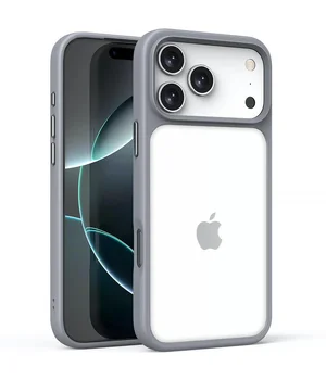 TPU+PC чохол Metal Buttons для Apple iPhone 17 Pro Max (6.9") Сірий / Grey