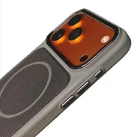 Чехол TPU TechWoven Hybrid with MagSafe для Apple iPhone 17 Pro Max (6.9") Grey / Black