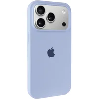 Чехол Silicone Case (AA) Logo with MagSafe для Apple iPhone 17 Pro Max (6.9") Голубой / Lilac Blue