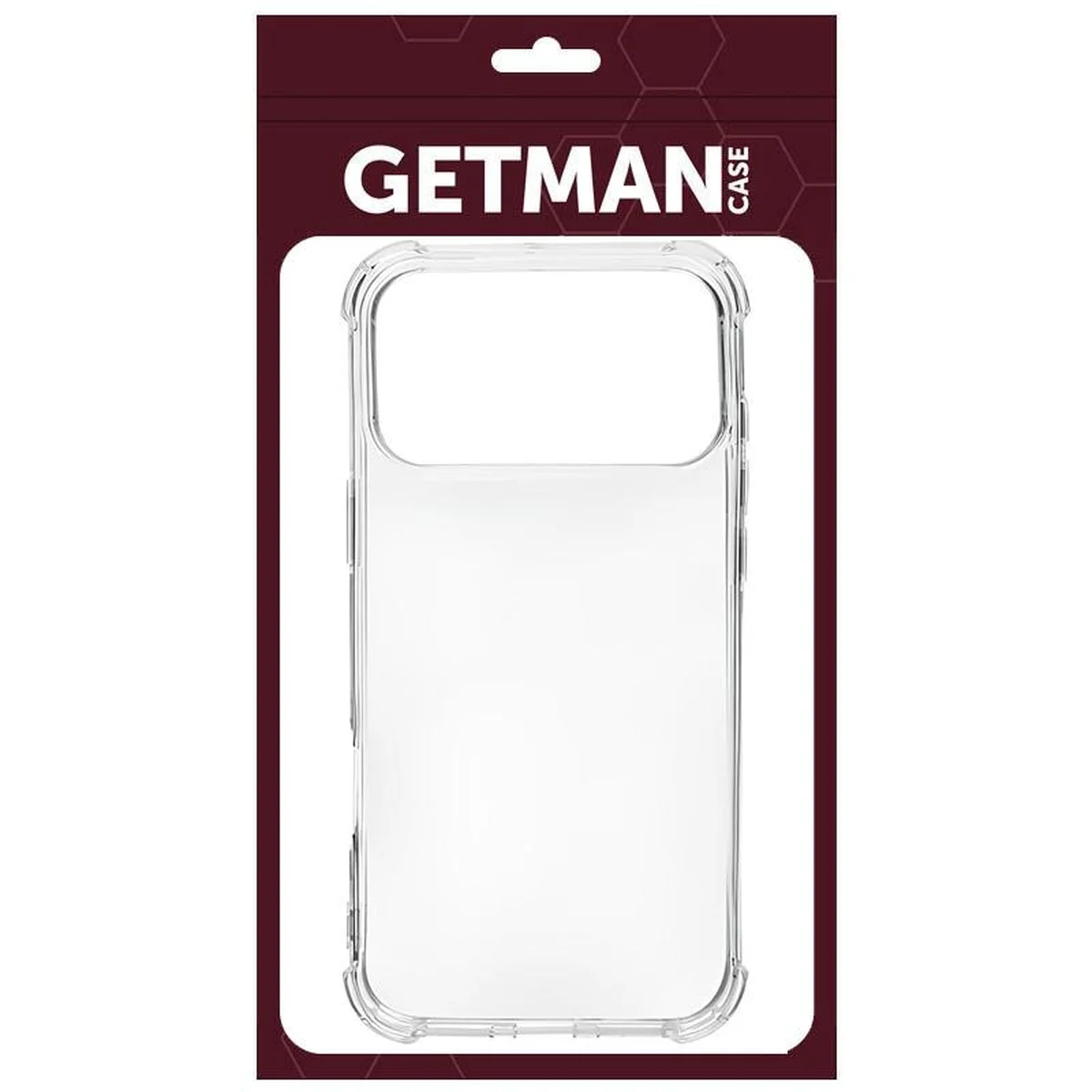 TPU чехол GETMAN Ease logo усиленные углы для Apple iPhone 17 Pro Max (6.9") Бесцветный (прозрачный)