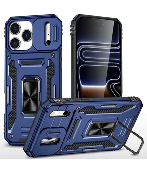 Удароміцний чохол Camshield Army Ring для iPhone 17 Pro Max (6.9") Синій / Navy