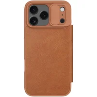 Кожаный чехол-книжка Nillkin Qin Pro Camshield для Apple iPhone 17 Pro Max (6.9") Brown