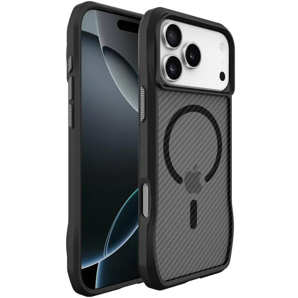 Чехол TPU Space Octagon with MagSafe для Apple iPhone 17 Pro Max (6.9") Carbon Black