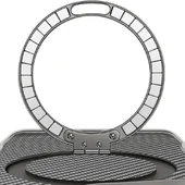 TPU+PC чохол Metal Buttons with MagSafe Carbon Ring для Apple iPhone 17 Pro Max (6.9") Сірий