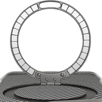 TPU+PC чохол Metal Buttons with MagSafe Carbon Ring для Apple iPhone 17 Pro Max (6.9") Сірий