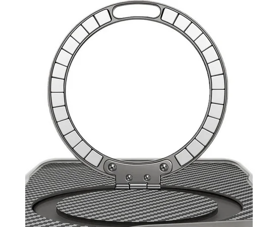 TPU+PC чохол Metal Buttons with MagSafe Carbon Ring для Apple iPhone 17 Pro Max (6.9") Сірий