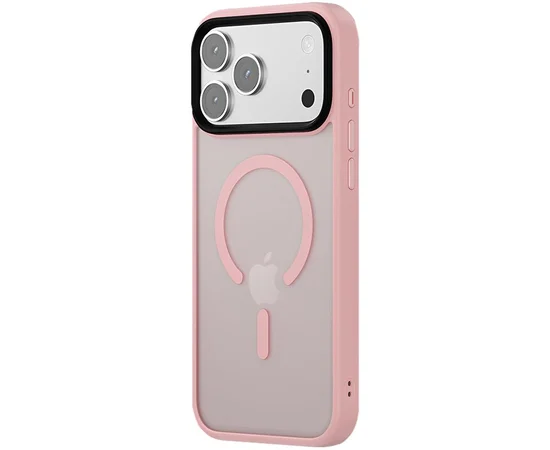 TPU+PC чехол Metal Buttons with MagSafe Colorful для Apple iPhone 17 Pro Max (6.9") Розовый / Pink