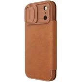 Кожаный чехол-книжка Nillkin Qin Pro Camshield для Apple iPhone 17 Pro Max (6.9") Brown