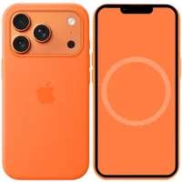Чехол Silicone case (AAA) with Magsafe and Animation для Apple iPhone 17 Pro Max (6.9") Orange