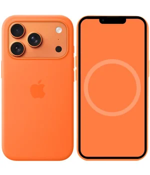 Чохол Silicone case (AAA) with Magsafe and Animation для Apple iPhone 17 Pro Max (6.9") Orange