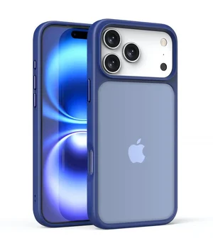 TPU+PC чохол Metal Buttons для Apple iPhone 17 Pro Max (6.9") Синій / Navy Blue