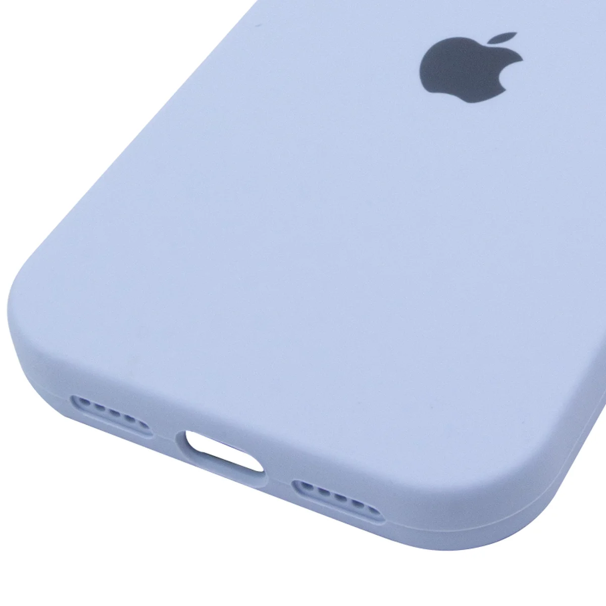 Чехол Silicone Case (AA) Logo with MagSafe для Apple iPhone 17 Pro Max (6.9") Голубой / Lilac Blue