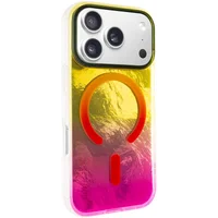 Чехол TPU Shiny Mountain (MagFit) для Apple iPhone 17 Pro Max (6.9") Yellow / Pink