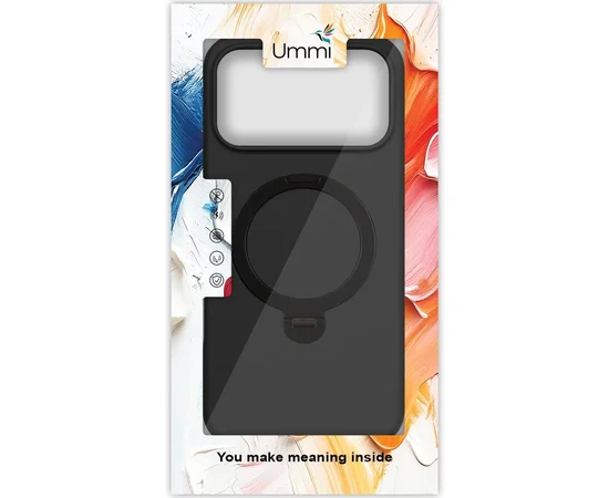 Чехол Ummi Colorful with MagSafe HQ Ring для Apple iPhone 17 Pro Max (6.9") Black