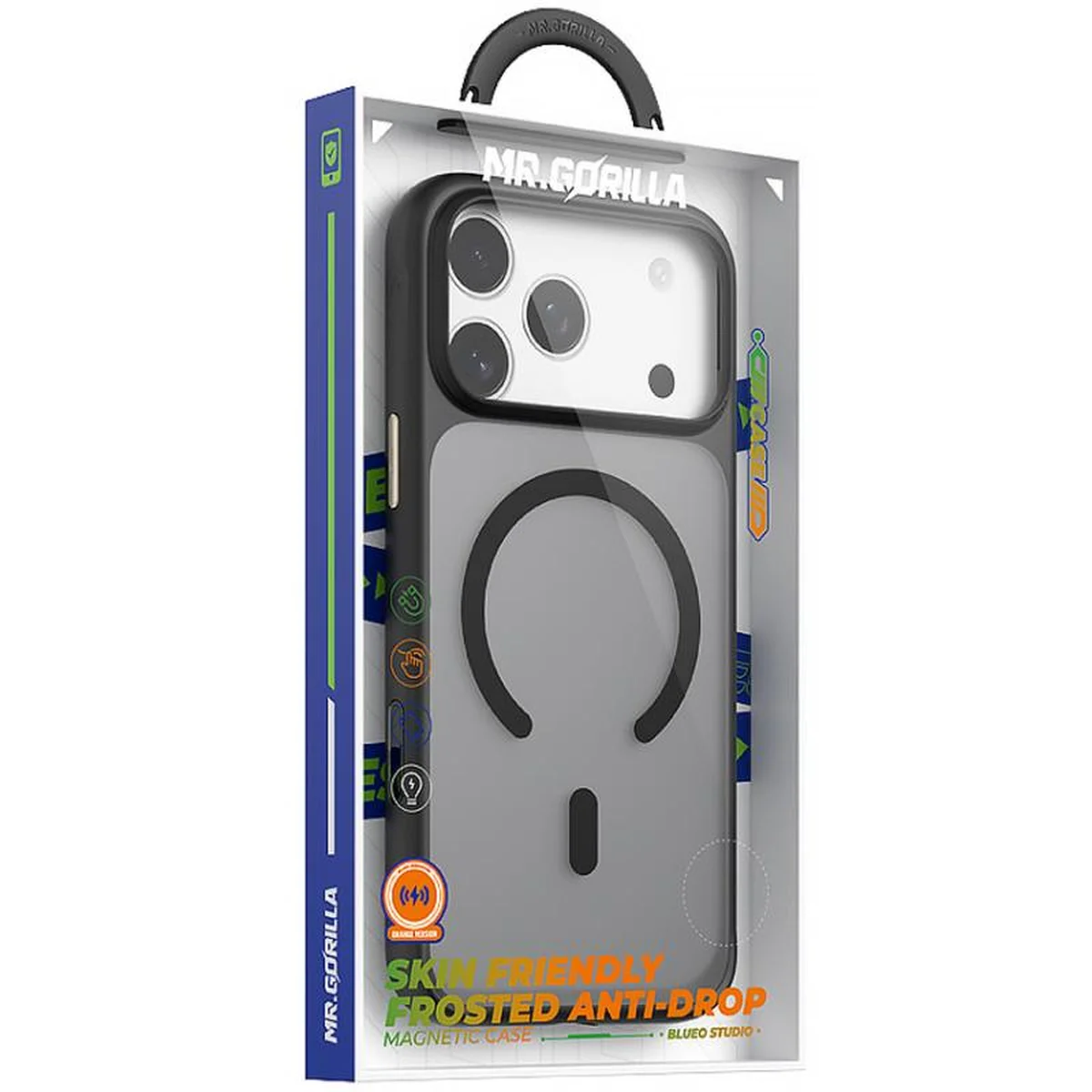 TPU+PC чехол Blueo Skin Friendly Frosted with MagSafe для Apple iPhone 17 Pro Max (6.9") Черный