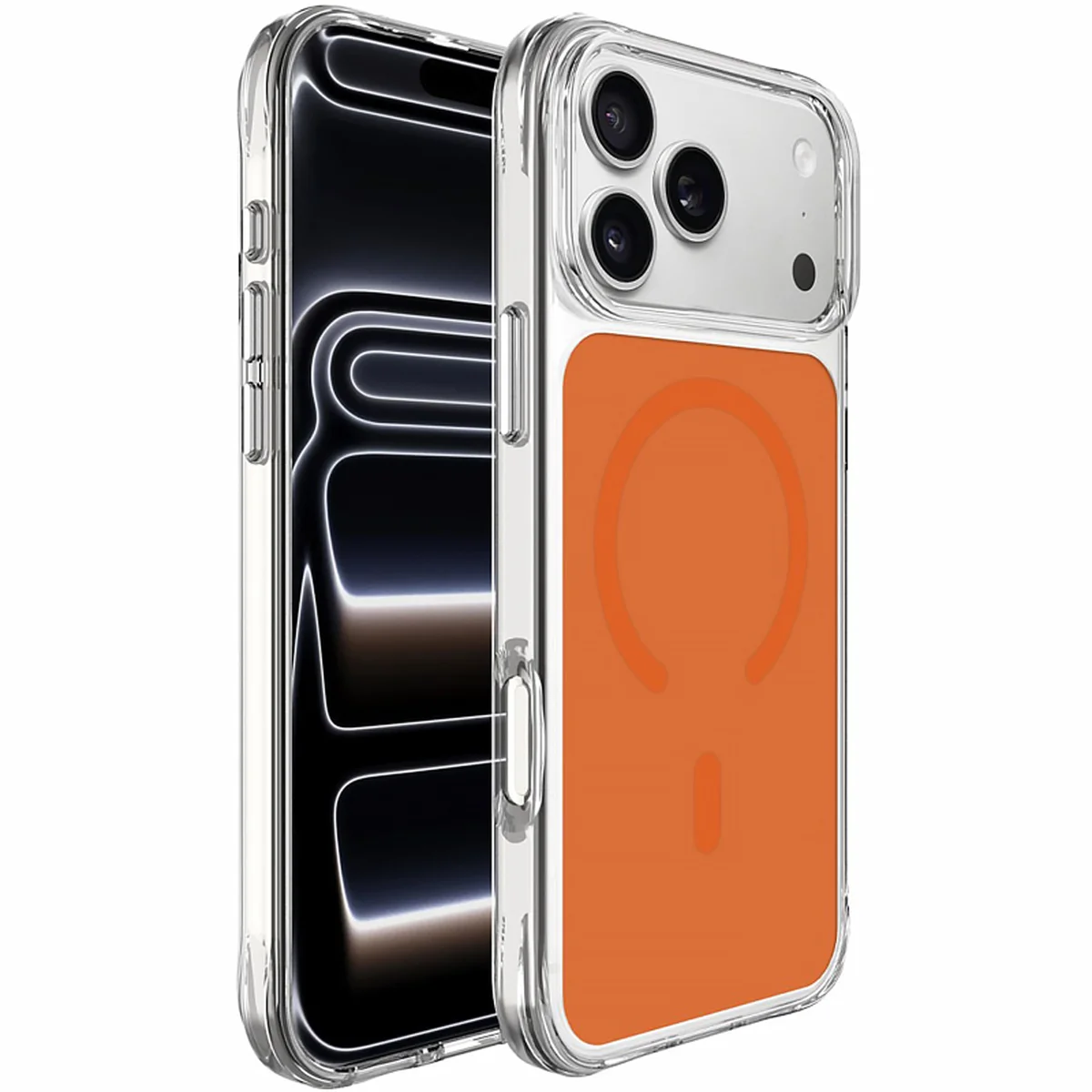 Чехол TPU+PC Space Pure Color with Magnetic Fit для Apple iPhone 17 Pro Max / 18 Pro Max (6.9") Orange