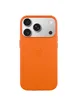 Чехол кожаный Leather Case (AA) with MagSafe and Animation для Apple iPhone 17 Pro Max (6.9") Orange