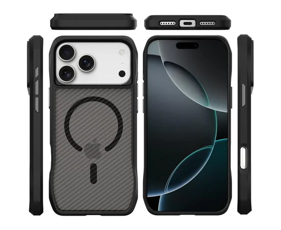 Чохол TPU Space Octagon with MagSafe для Apple iPhone 17 Pro Max (6.9") Carbon Black