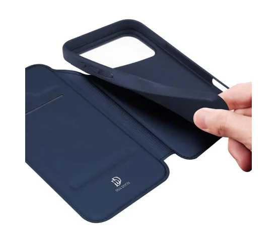 Чохол-книжка Dux Ducis з кишенею для візиток для Apple iPhone 17 Pro Max (6.9") Синій