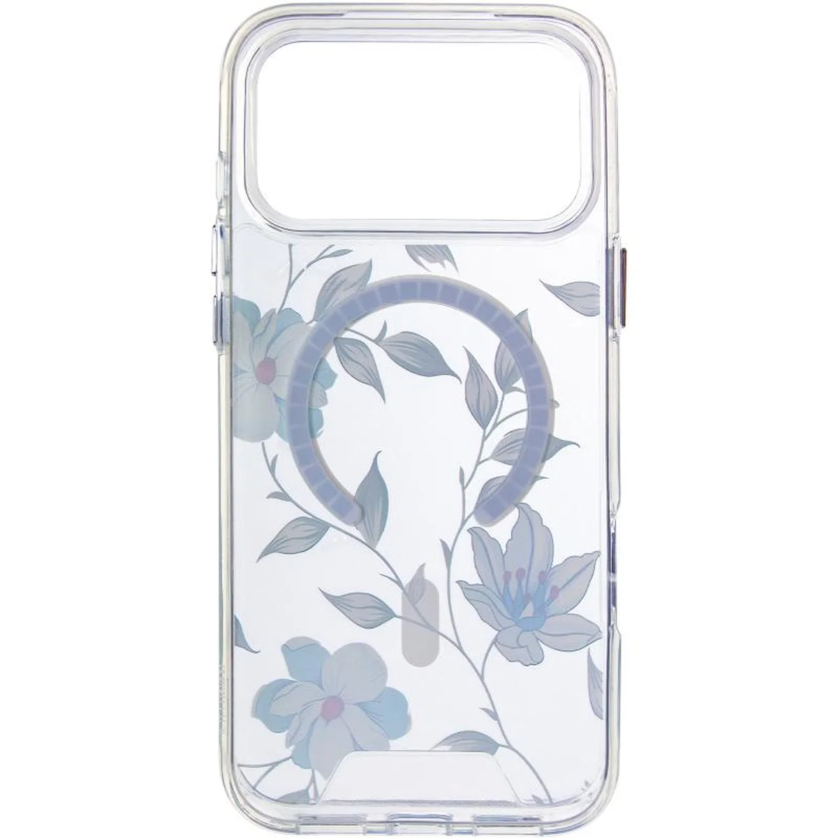 TPU+PC чехол Clear Garden with MagSafe для Apple iPhone 17 Pro Max (6.9") Blue Blossom