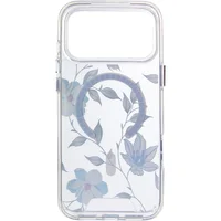 TPU+PC чехол Clear Garden with MagSafe для Apple iPhone 17 Pro Max (6.9") Blue Blossom