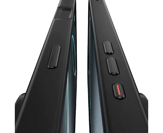 TPU+PC чехол Metal Buttons with MagSafe Colorful для Apple iPhone 17 Pro Max (6.9") Черный / Black