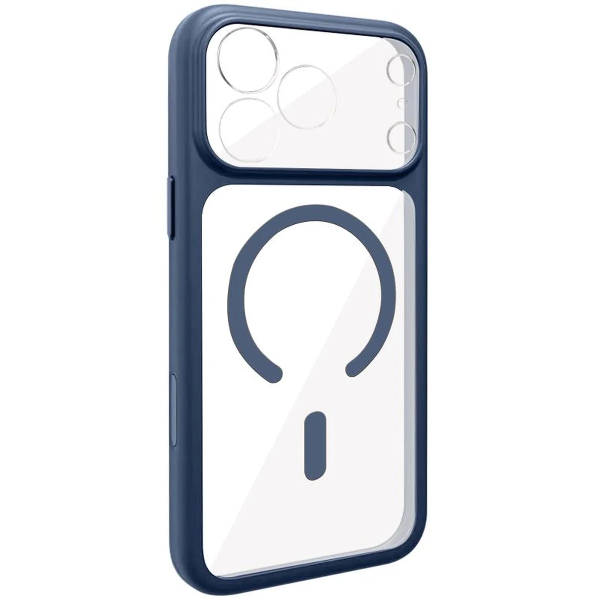 Чехол TPU GETMAN Moon Clear with MagSafe для Apple iPhone 17 Pro Max (6.9") Blue