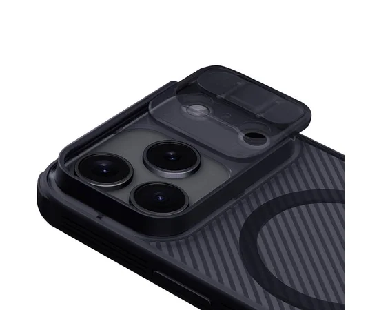 Карбонова накладка Nillkin CamShield Pro Magnetic для Apple iPhone 17 Pro Max (6.9") Transparent black
