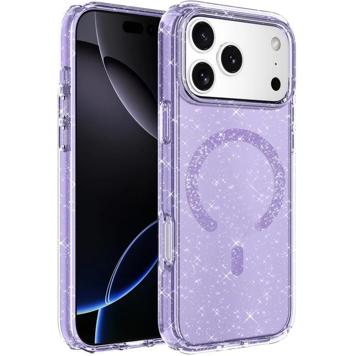 Чехол TPU Eclipse Sparkle (MagFit) для Apple iPhone 17 Pro Max (6.9") Purple