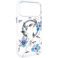 TPU+PC чехол Clear Garden with MagSafe для Apple iPhone 17 Pro Max (6.9") Blue Blossom